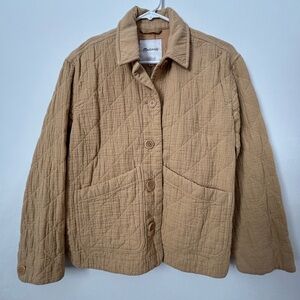 Quilted Lightspun Cropped Shirt-Jacket